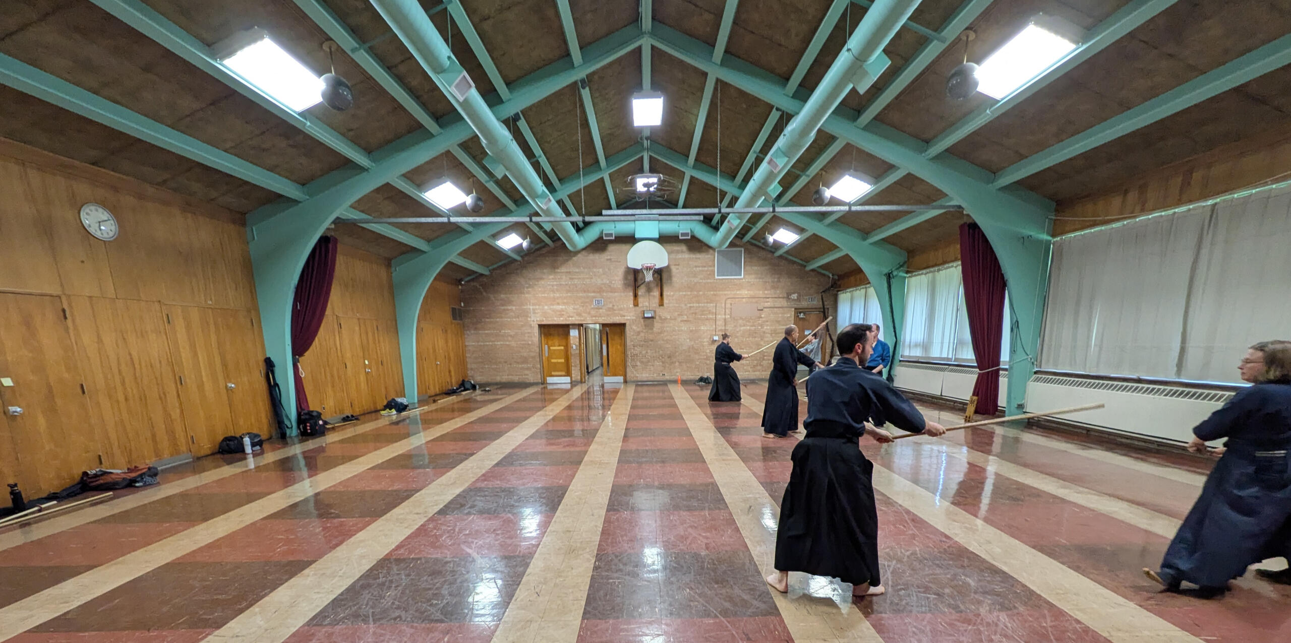 Practice in the hall